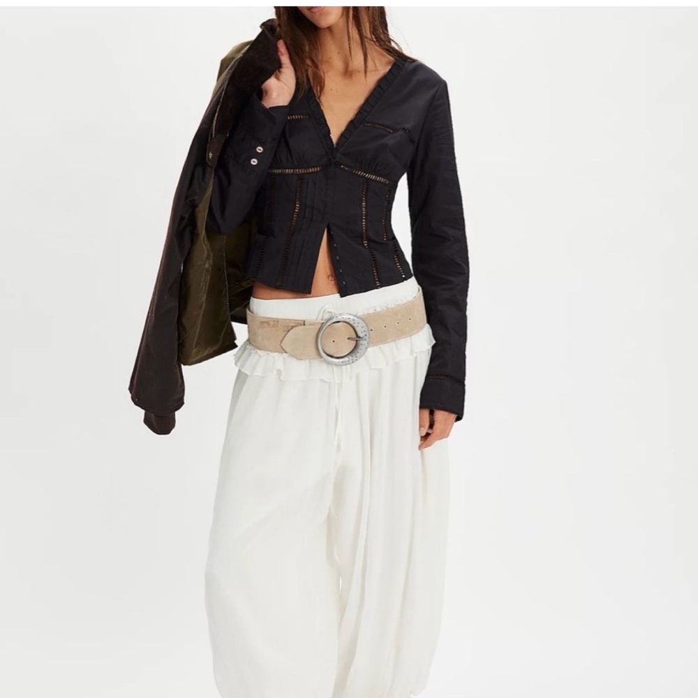 Free People
Frankie Long Sleeve Ladder
Stitch Corset Top-NWT-Size small